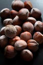 Nuts hazelnuts closeup, hazel background