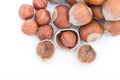 nuts hazelnuts isolated on white