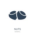 nuts icon in trendy design style. nuts icon isolated on white background. nuts vector icon simple and modern flat symbol for web Royalty Free Stock Photo