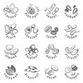 Nuts icons set