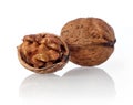 Nuts on white Royalty Free Stock Photo