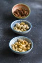 Nuts mix, beer snack on the bowl Royalty Free Stock Photo