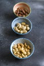 Nuts mix, beer snack on the bowl Royalty Free Stock Photo