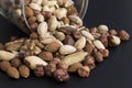 Nuts Mix on a Black Background