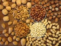 Nuts pattern Royalty Free Stock Photo