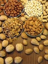 Nuts pattern Royalty Free Stock Photo