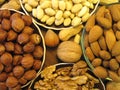 Nuts pattern Royalty Free Stock Photo