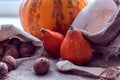 Nuts, pumpkins and flour