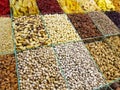 Nuts, raisins, almonds counter kernel market