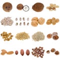 Nuts and seeds collection Royalty Free Stock Photo