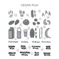 Nuts&seeds Vegan Milk vector