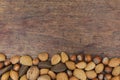 Nuts on a table Royalty Free Stock Photo