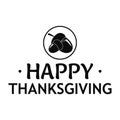 Nuts thanksgiving logo, simple style