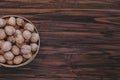 Nuts on a wooden background Royalty Free Stock Photo