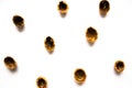Nutshell pattern. Nuts on a white background.