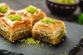 Nutty Baklava pistachio. Generate Ai