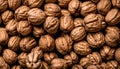 Nutty Delight - A close-up view of a pile of walnuts