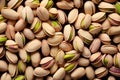 Nutty elegance a top view of pistachios on a table