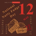 Nutty Fudge Day Royalty Free Stock Photo