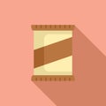 Nutty package icon flat vector. Fast food snack