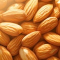 Nutty texture Macro view of almonds, detailed and enticing Royalty Free Stock Photo