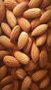 Nutty texture Macro view of almonds, detailed and enticing Royalty Free Stock Photo