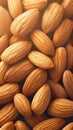 Nutty texture Macro view of almonds, detailed and enticing Royalty Free Stock Photo