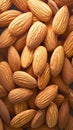 Nutty texture Macro view of almonds, detailed and enticing Royalty Free Stock Photo