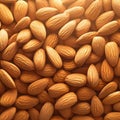 Nutty texture Macro view of almonds, detailed and enticing Royalty Free Stock Photo