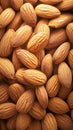 Nutty texture Macro view of almonds, detailed and enticing Royalty Free Stock Photo