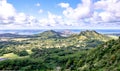Nuuanu Pali Lookout on a beautiful sunny day Royalty Free Stock Photo