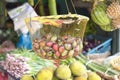Nuwara Eliya, Sri Lanka: Traditional fruit and veg shop with variety of fruits on display