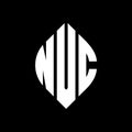 NVC circle letter logo design with circle and ellipse shape. NVC ellipse letters with typographic style. The three initials form a Royalty Free Stock Photo