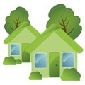 Green items - Ecology Icons to symbolize the nature, the ecology and energy Royalty Free Stock Photo