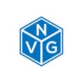 NVG letter logo design on black background. NVG creative initials letter logo concept. NVG letter design.NVG letter logo design on Royalty Free Stock Photo
