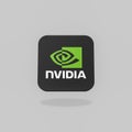Nvidia App Icon on Flat Gray Background