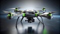 Nvidia Logo on a Futuristic Drone Display generative AI