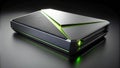 Nvidia Logo on a Futuristic Gaming Console Display generative AI