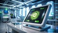 Nvidia Logo on a Futuristic Medical Device Display Generative AI