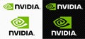 Nvidia logo. Editorial vector illustration