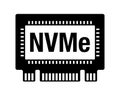 NVM Express, NVMe hard-drive flat icon