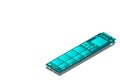 NVME Express M.2 memory realistic 3d isometric illustration, random access memory