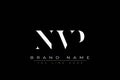 NVP abstract letter logo design Royalty Free Stock Photo
