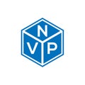 NVP letter logo design on black background. NVP creative initials letter logo concept. NVP letter design Royalty Free Stock Photo
