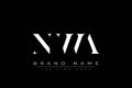 NWA abstract letter logo design Royalty Free Stock Photo