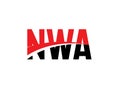 NWA Letter Initial Logo Design Vector Illustration