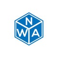 NWA letter logo design on black background. NWA creative initials letter logo concept. NWA letter design