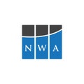 NWA letter logo design on WHITE background. NWA creative initials letter logo concept. NWA letter design