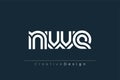NWE Creative Unique Modern Letter Logo Design. Elegant Monogram Logo Design with Decorative Elements and Typography Royalty Free Stock Photo