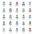 Collection of Professional Avatars In Flat Style